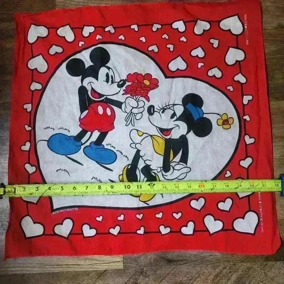 Vintage 1980's Disney Mickey Mouse Bandana Handkerchief 2-Piece Lot - Picture 7 of 15